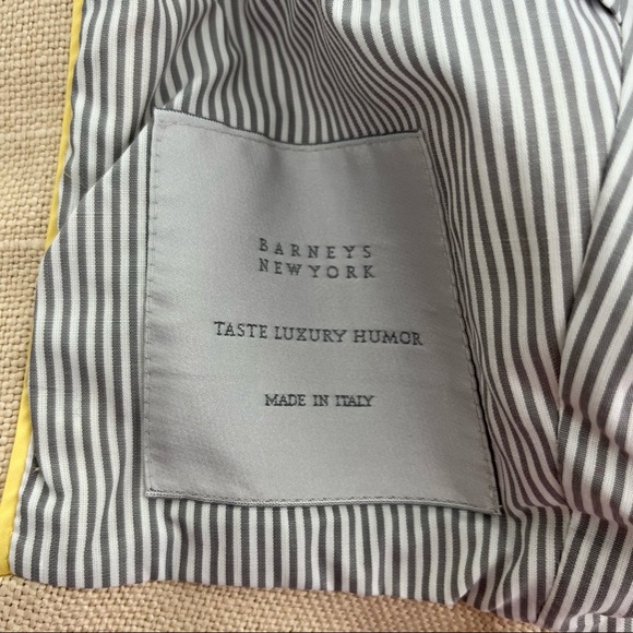 Barney's New York Linen Blazer Peacoat Jacket - Picture 9 of 12